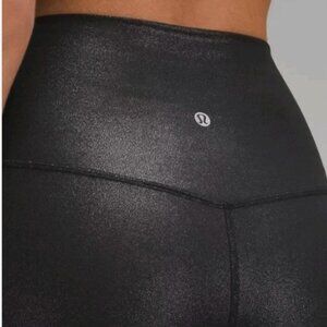 Lululemon Align HR High Rise Pant 28" Shine Black Leggings Women's Size 2